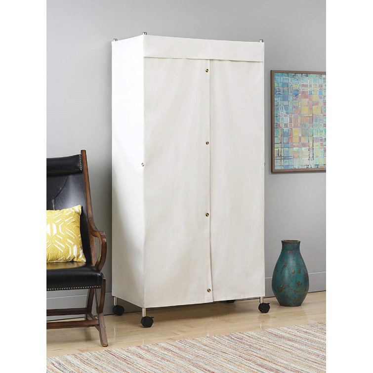 Rebrilliant 36'' Rolling Garment Rack Covers & Reviews Wayfair